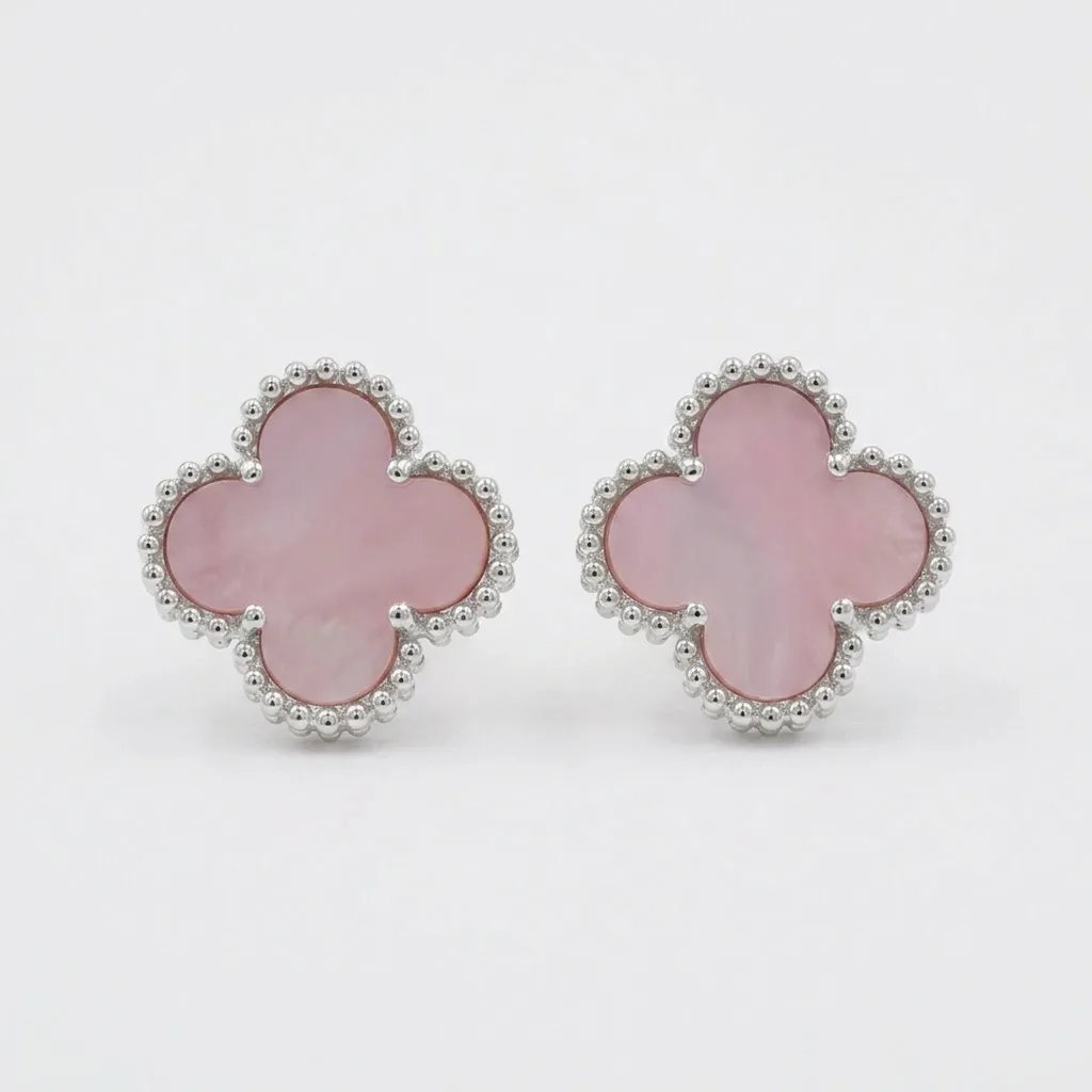 Tiara Pink VC Earrings (in gold & silver)