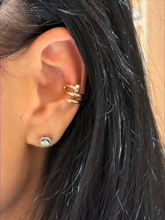 Ear Nail Cuff in Gold or White Gold