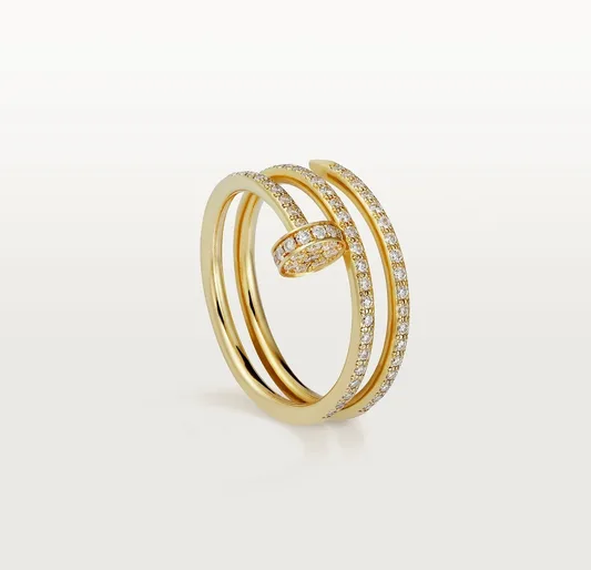 Layered Diamanté Nail Ring (gold & silver)
