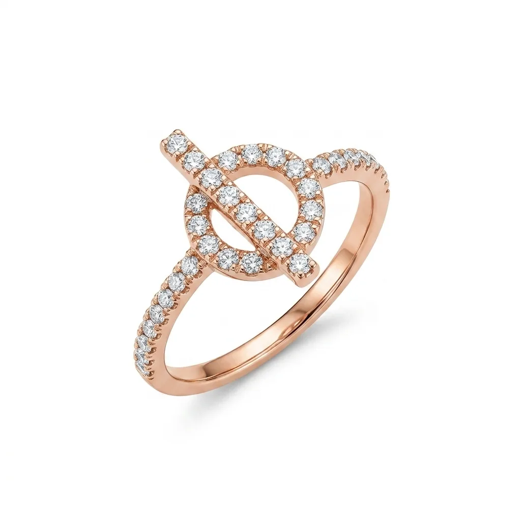 Classy H Ring in (rose gold & white gold)