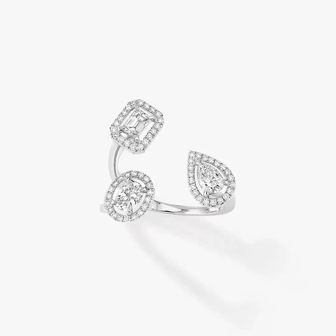 Mollyanne Triple Diamanté Ring (gold, white gold & rose gold)
