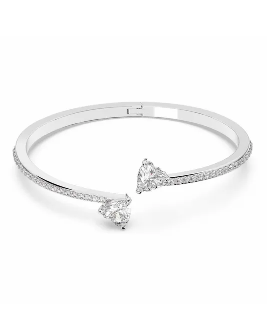 Heart Silver Bangle