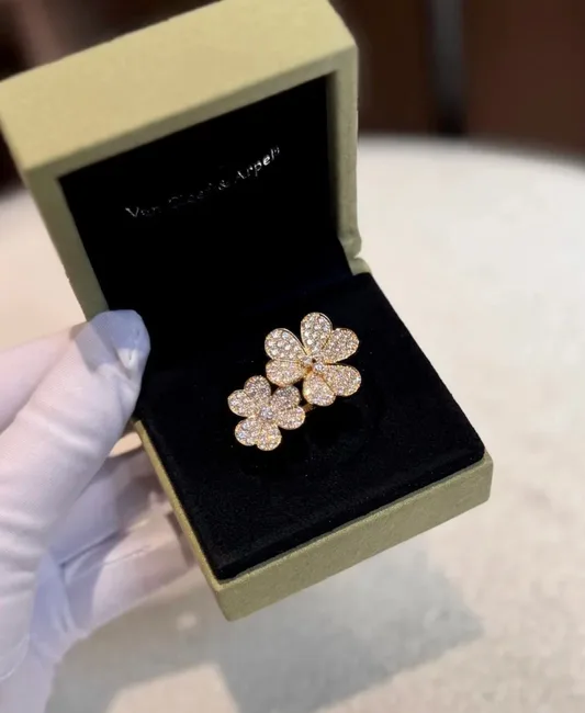 Lindsay Double Flower Ring