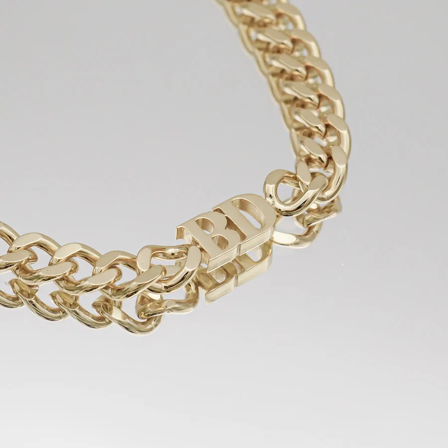 Cuban Initial Choker Necklace