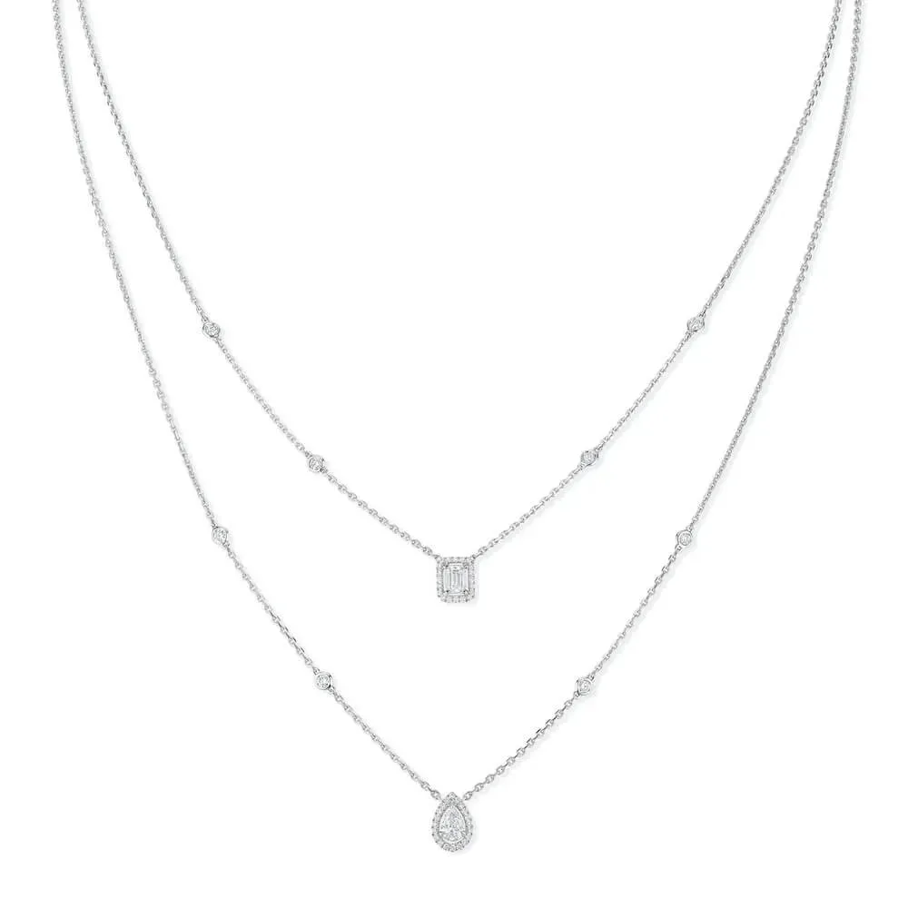 Mollyanne Diamanté Twin Rows Necklace