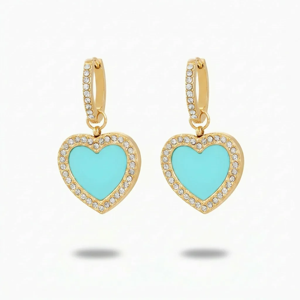 Mia Amor Heart Earrings (all colours)