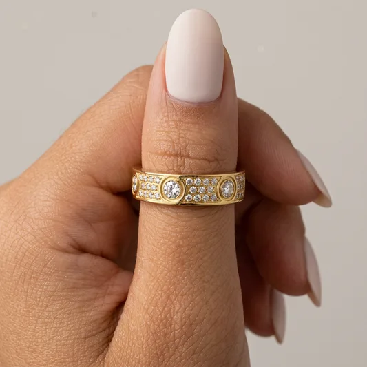 Gold Rhinestone Ring