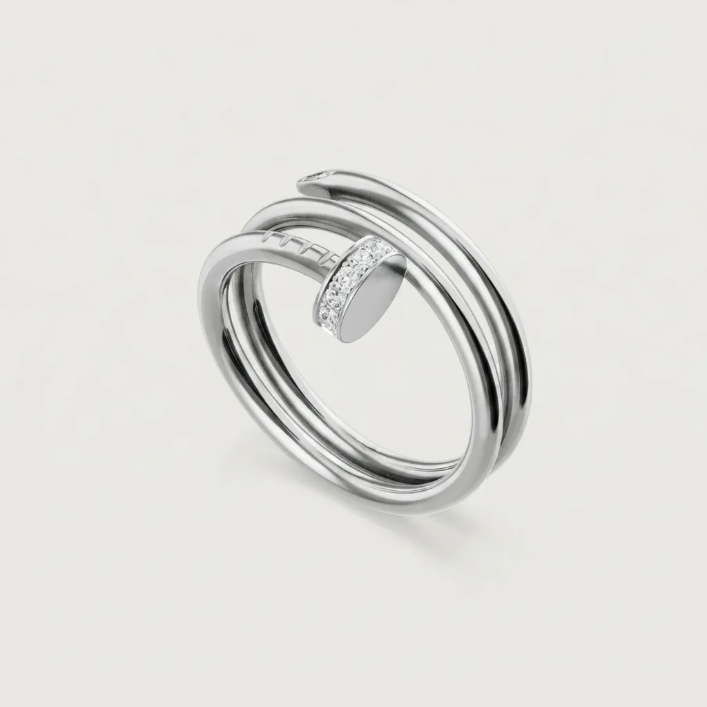 Alana Nail Triple Diamanté Ring (in gold & silver)