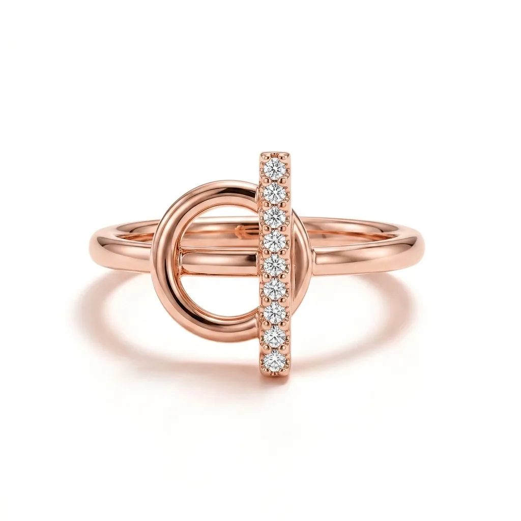 Classy H Ring in (rose gold & white gold)