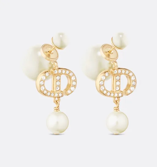 Dahlia Pearly Drop Earrings