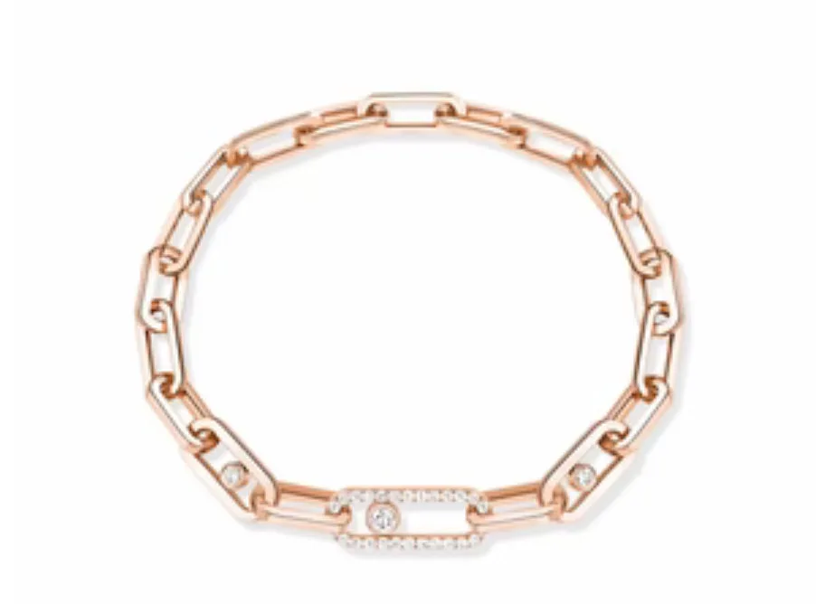 Molly Diamanté Chain Bracelet (in gold & silver)