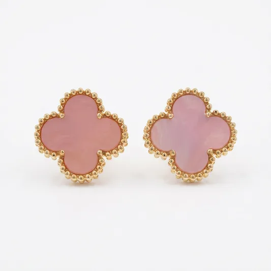 Tiara Pink VC Earrings (in gold & silver)