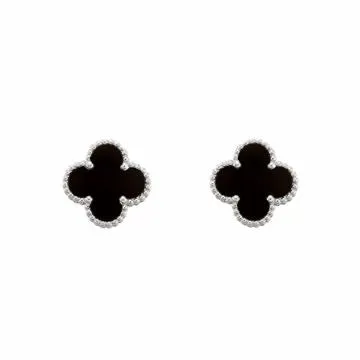 Black VC Earrings (Silver)