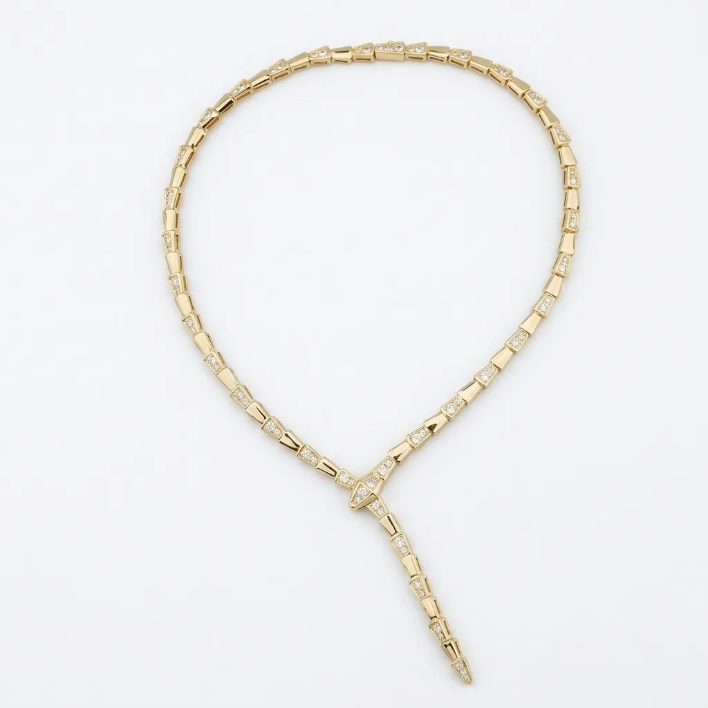 Viperia Iva Diamanté Drop Necklace