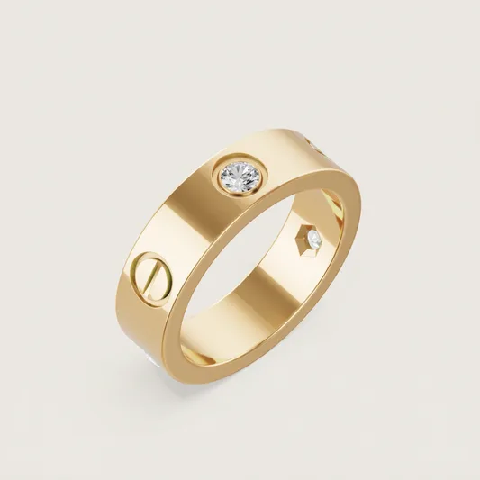 Alana Diamanté Ring (in gold & silver & rose gold) (Thick)