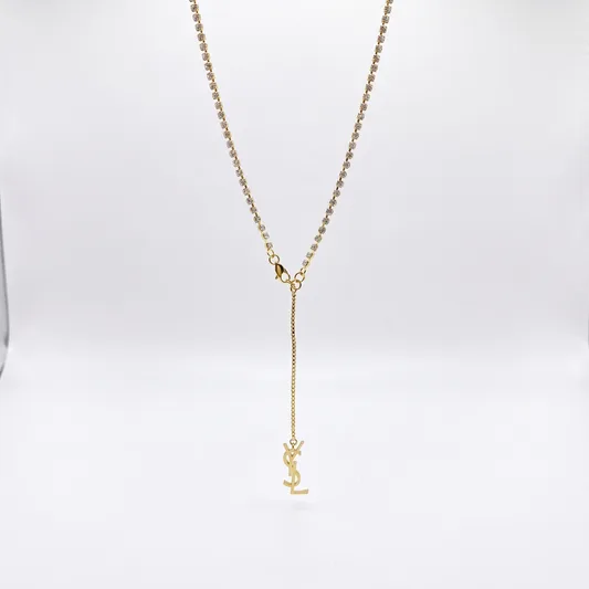 Yves Diamante Drop Down Necklace