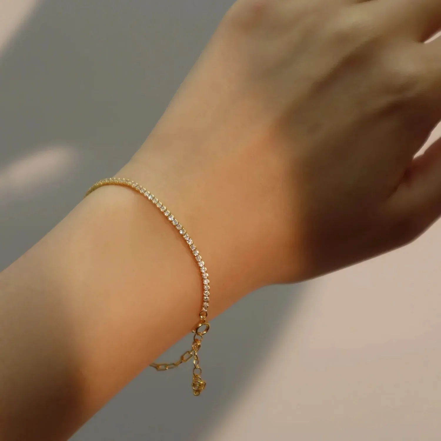 Tennis Diamond Link Bracelet