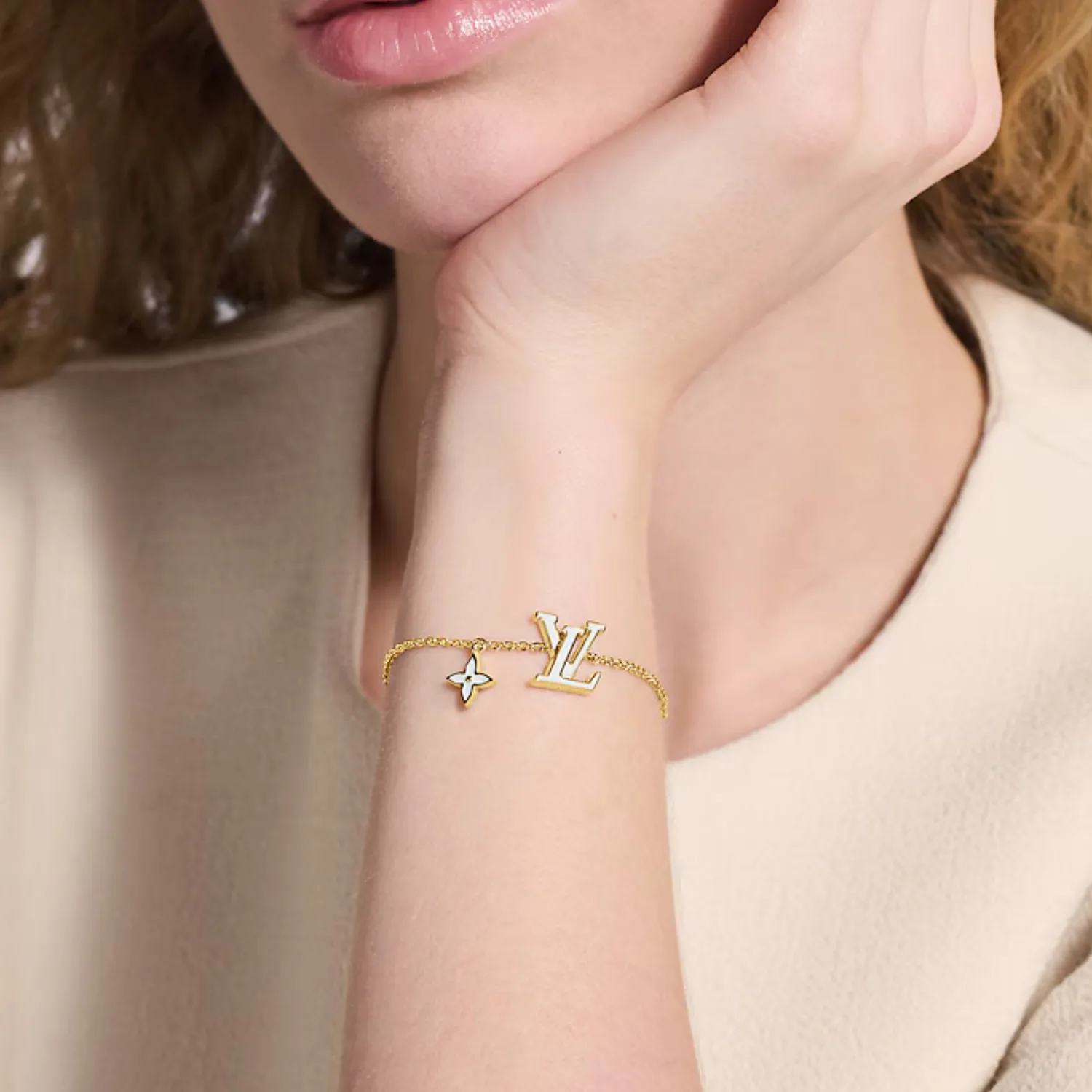 Almira White Enamel Bracelet