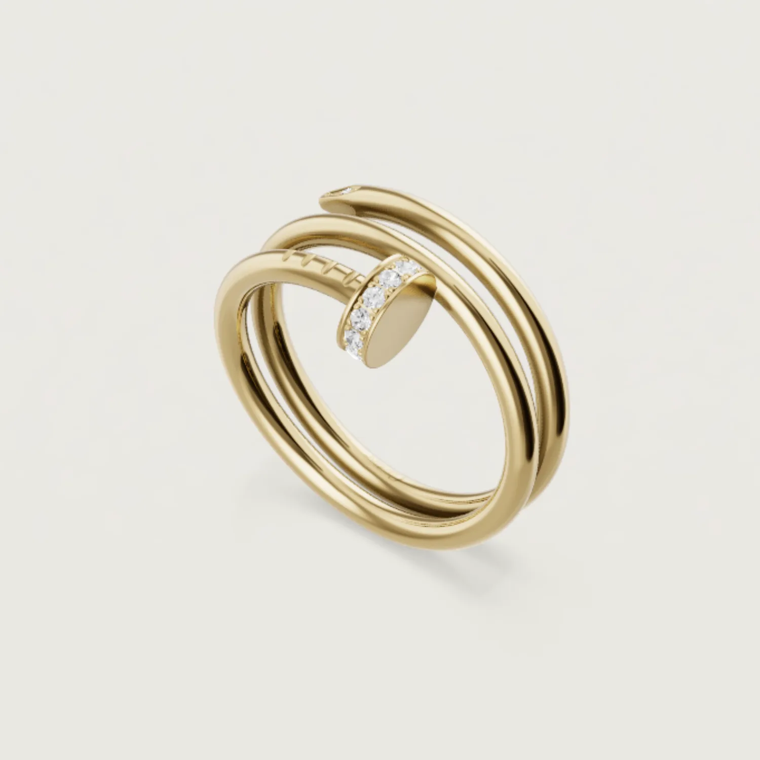 Alana Nail Triple Diamanté Ring (in gold & silver)